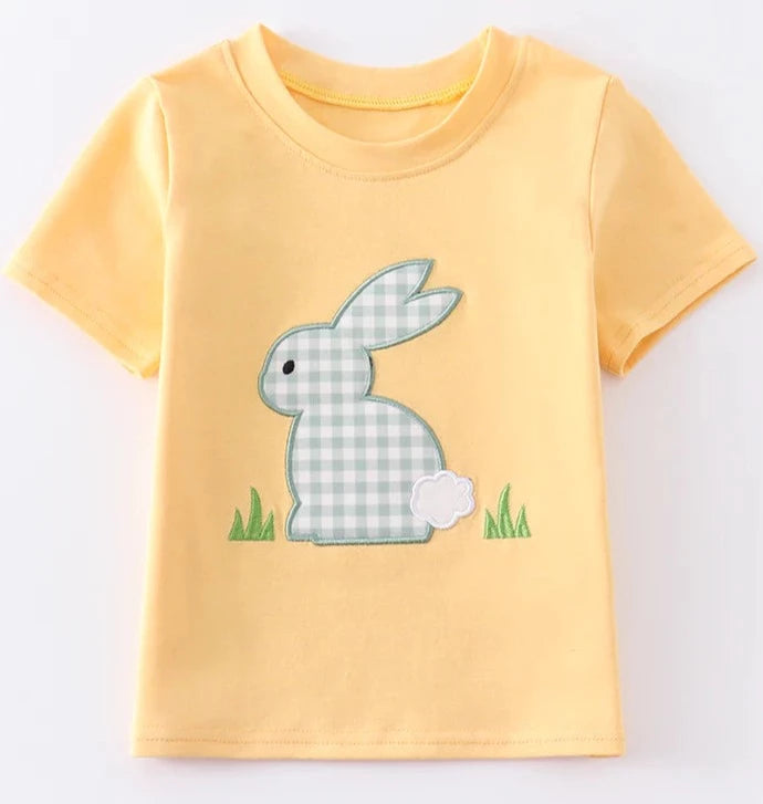 Green Plaid Bunny Sibling Set