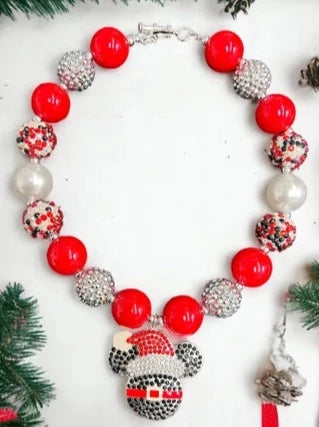 Christmas Mouse Bubble Necklace