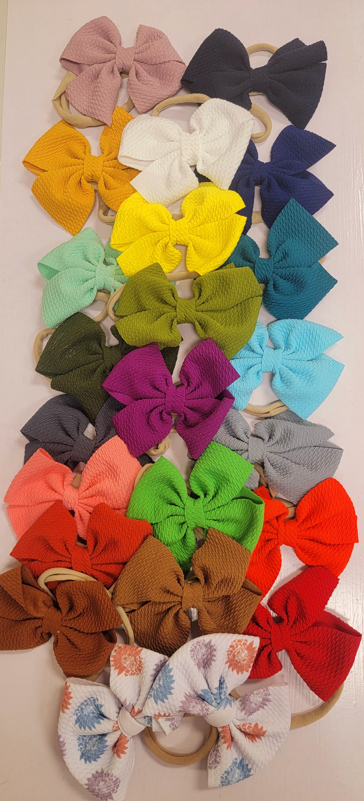 Suede Baby Headband Bow