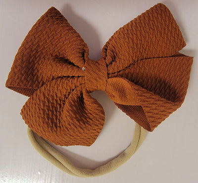 Suede Baby Headband Bow