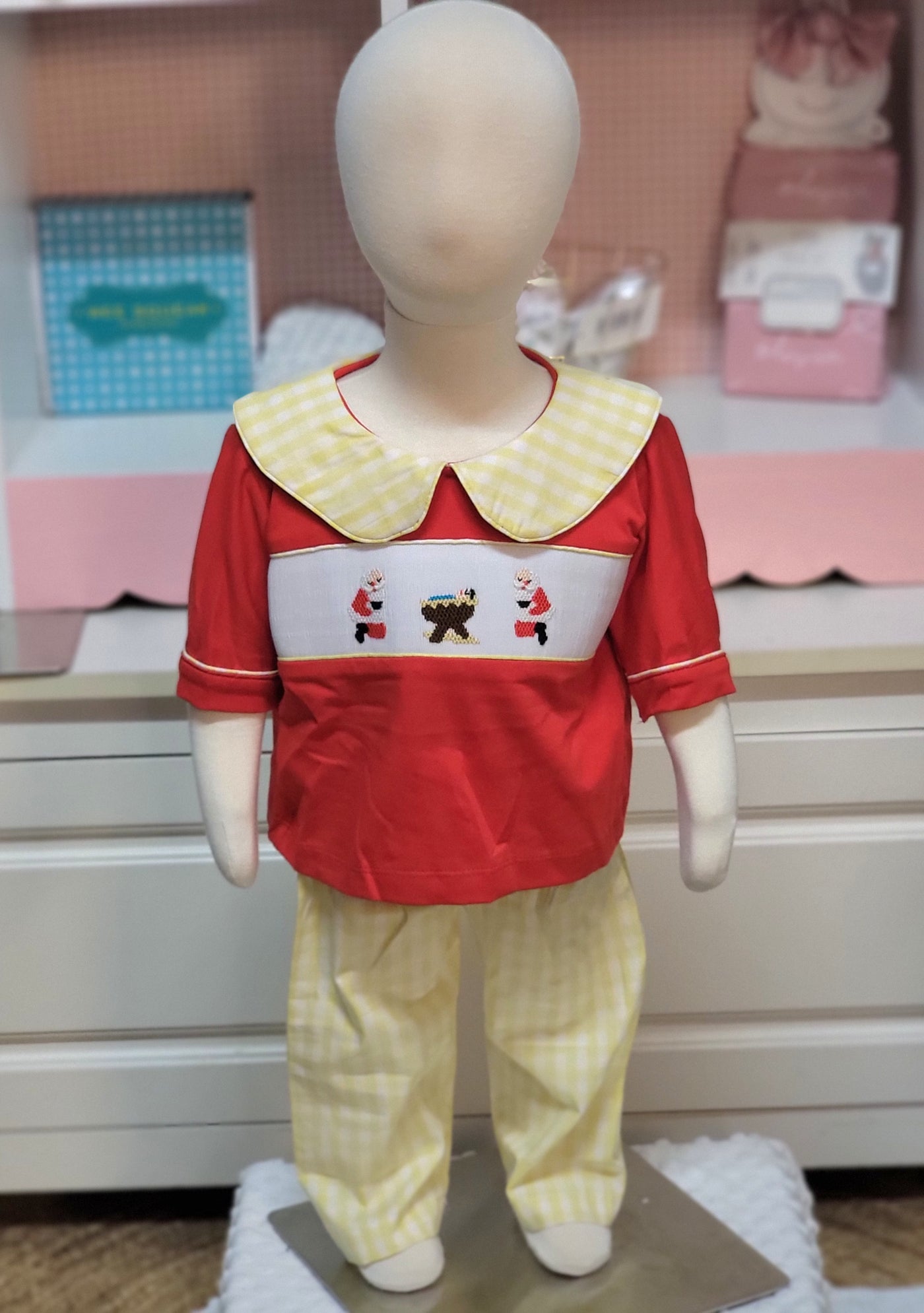 Kneeling Santa Smocked Collection