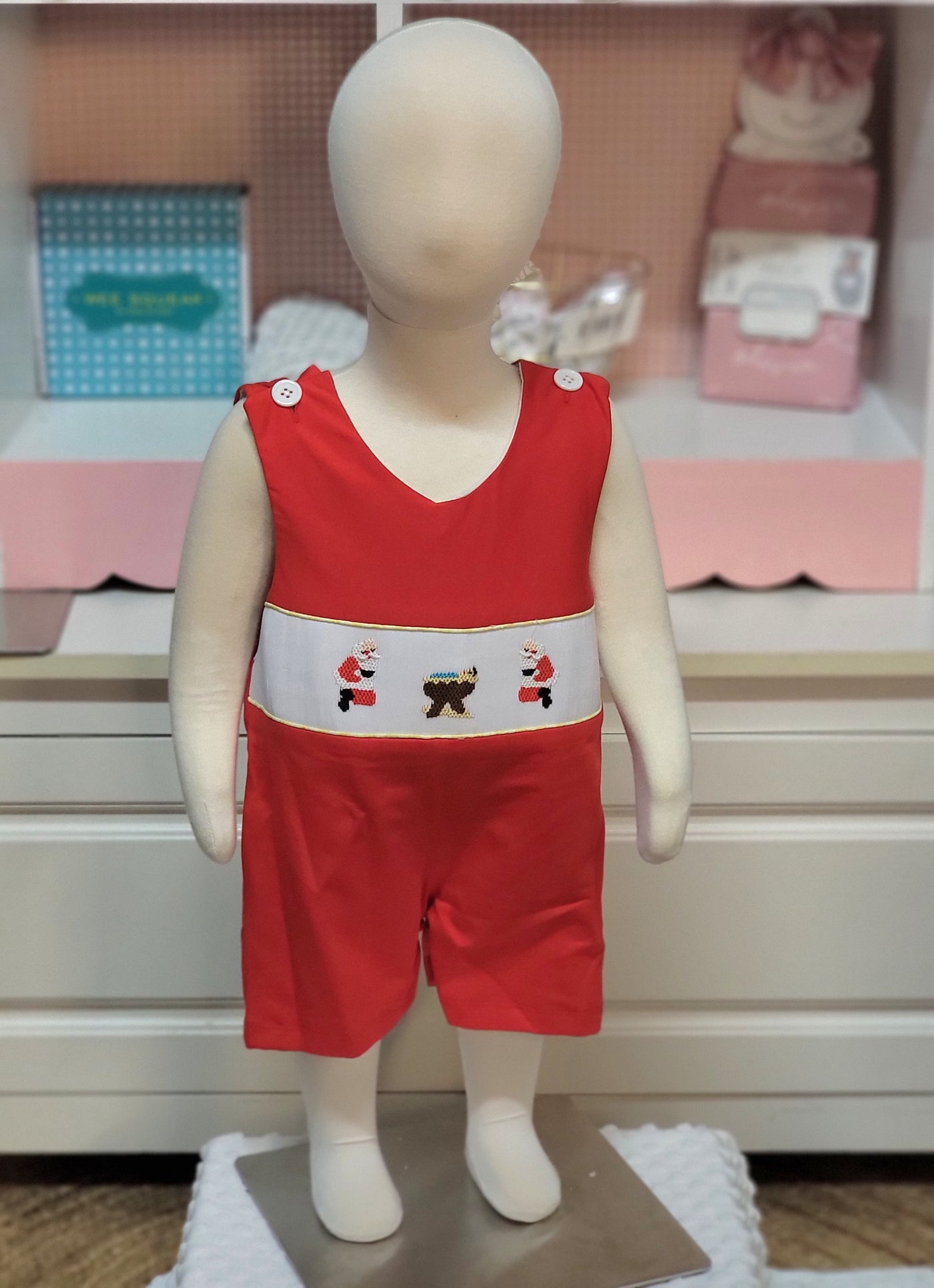 Kneeling Santa Smocked Collection