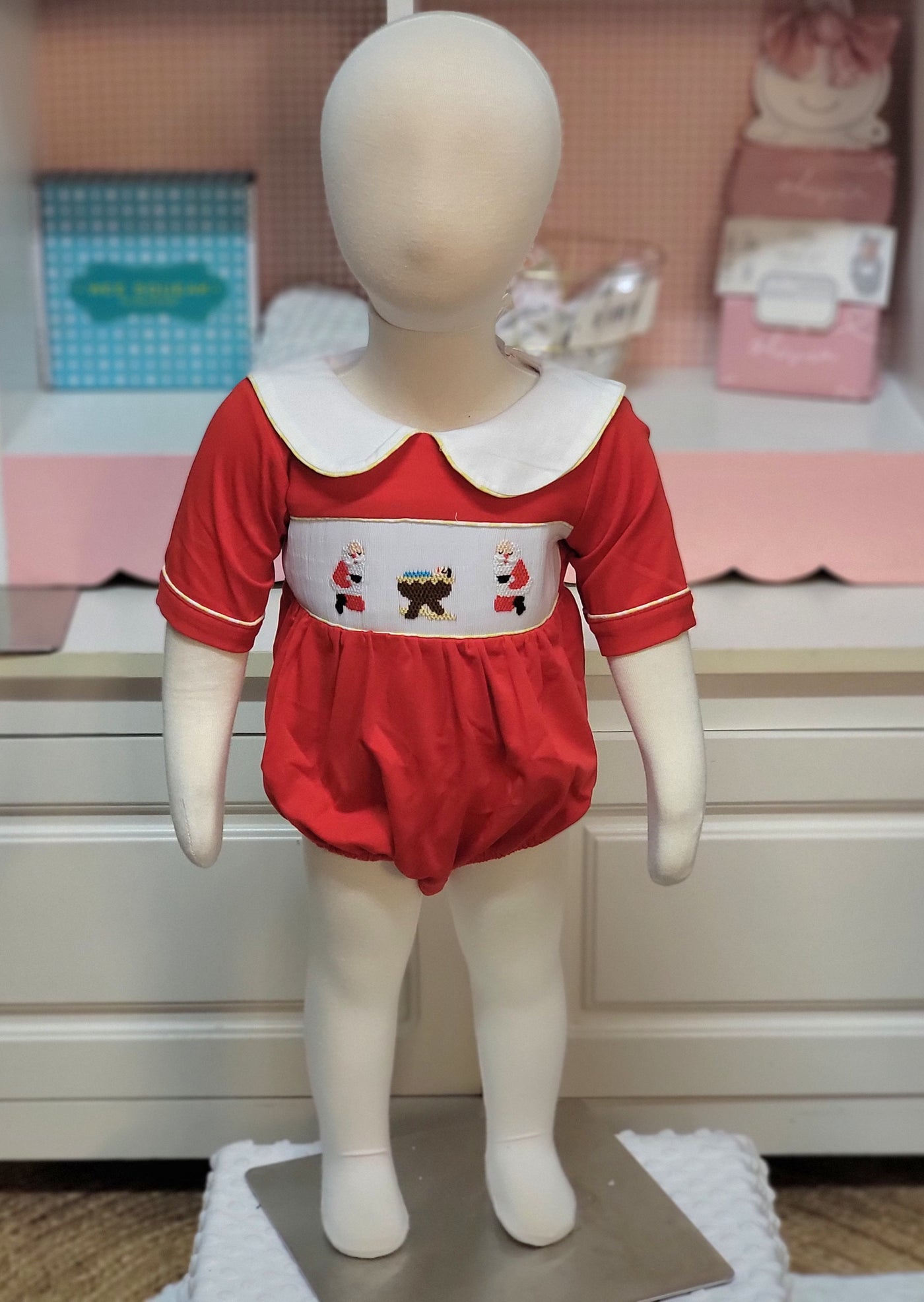 Kneeling Santa Smocked Collection