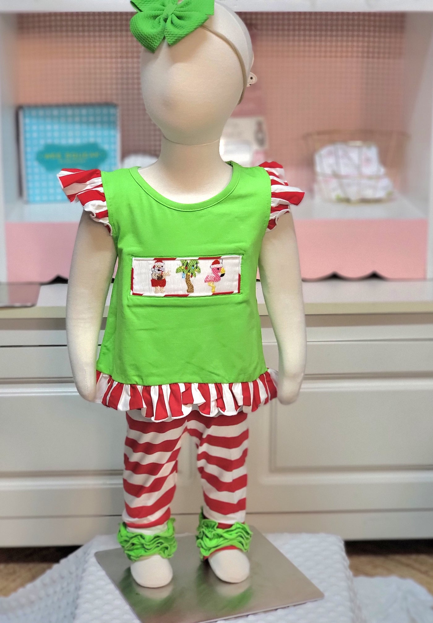 Tropical Christmas Girl Pant Set