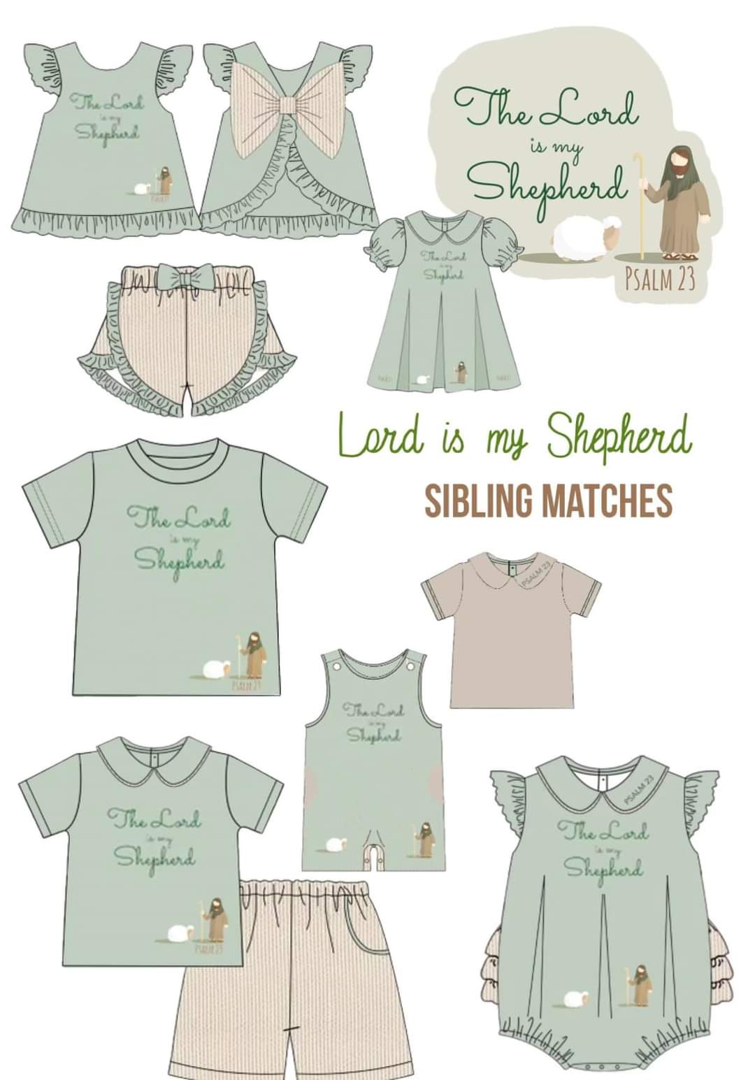 The Lord Is My Shepherd Sibling Matches - Preorder ETA March