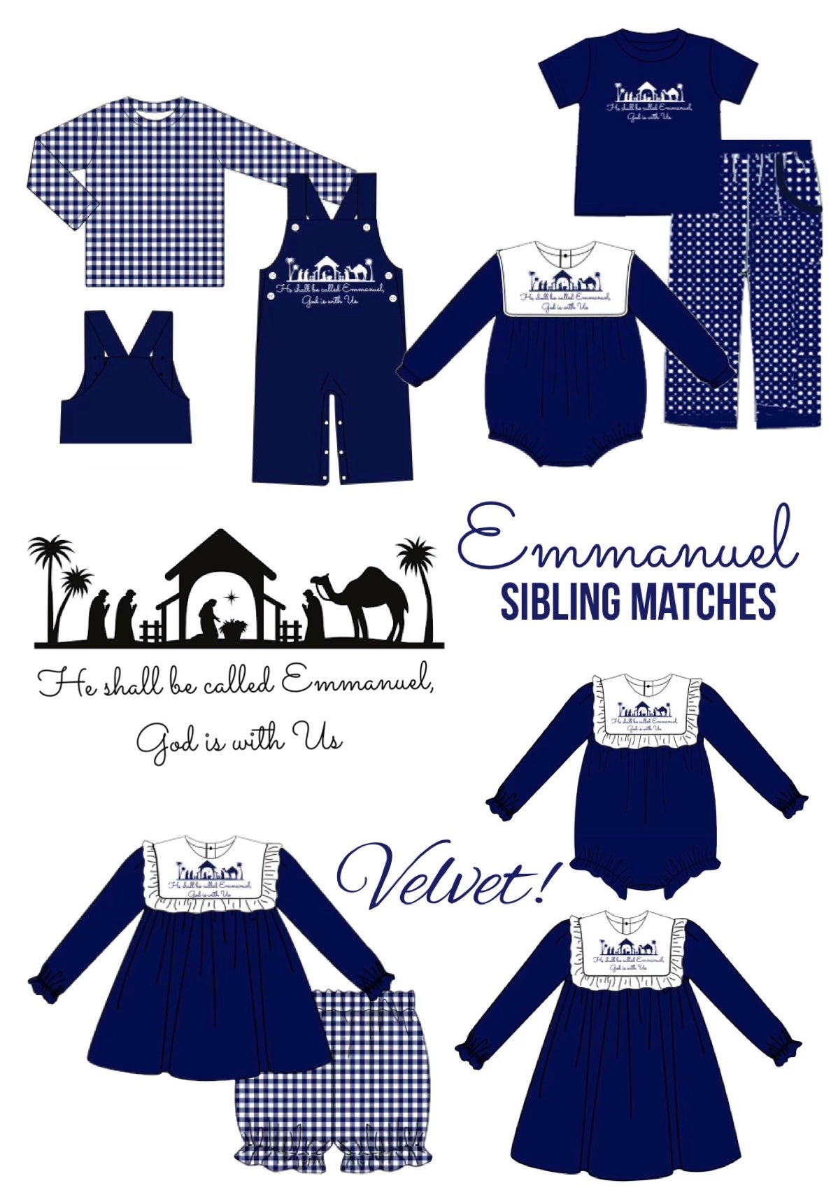 Emmanuel Velvet Sibling Sets - PREORDER ETA October