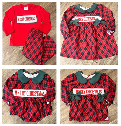 Christmas Plaid Smocks