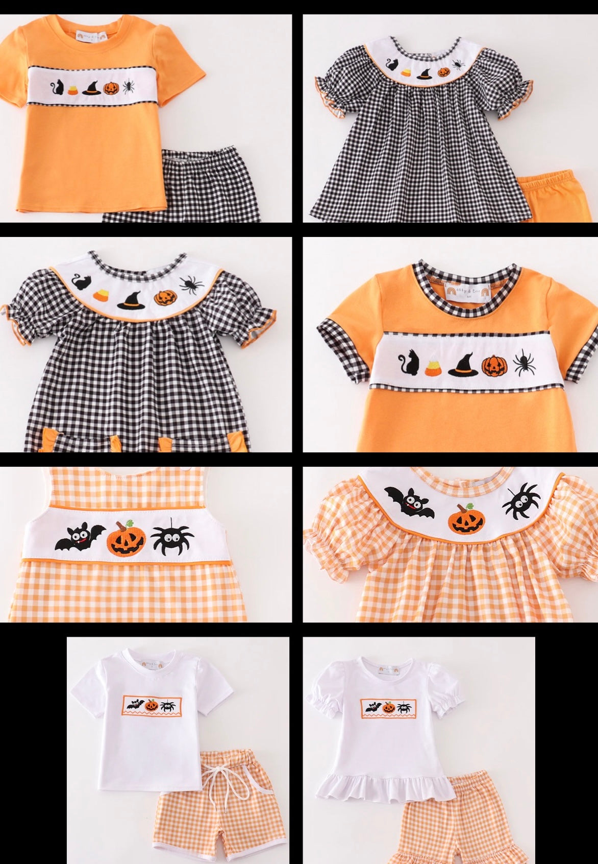 Gingham Halloween Icons Sibling Matches - Quick Preorder