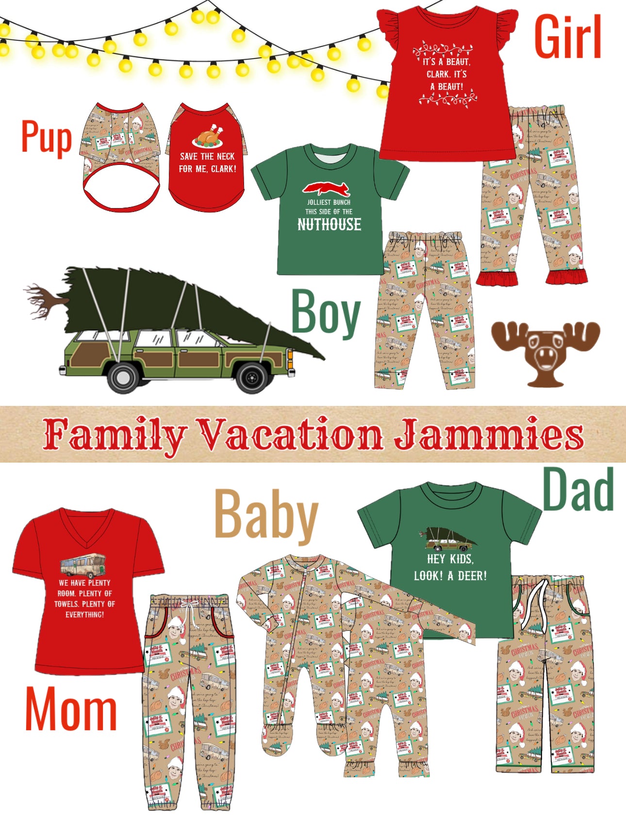 Family Vacation Jammies - EXTRA ETA November