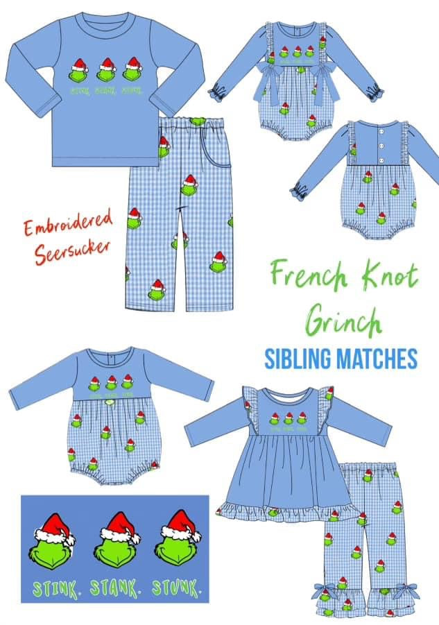 French Knot Grinch - EXTRAS ETA October