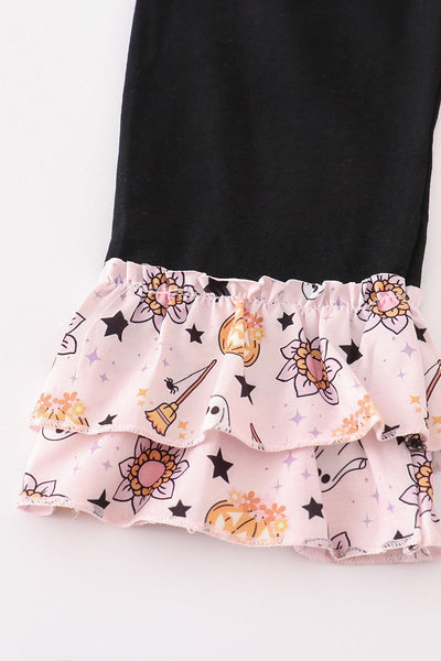 Pink halloween girl pants set