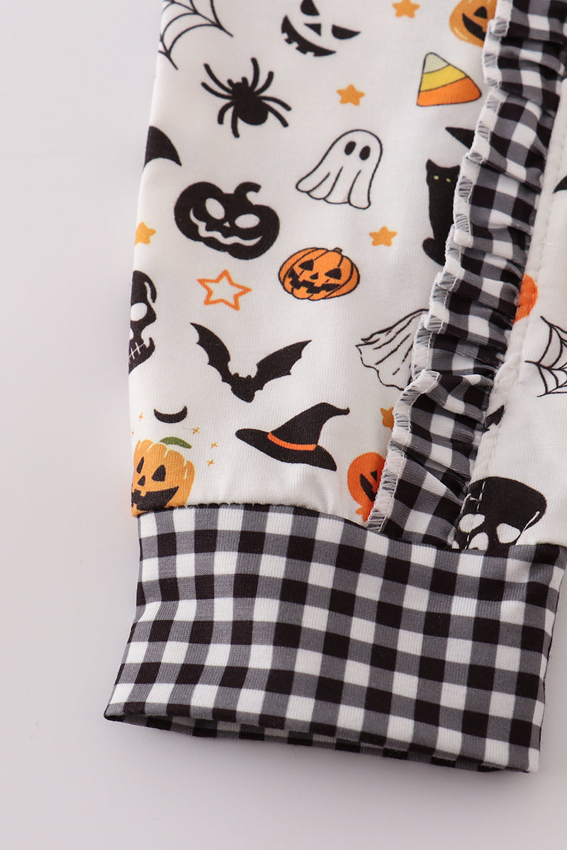 Halloween zip girl romper