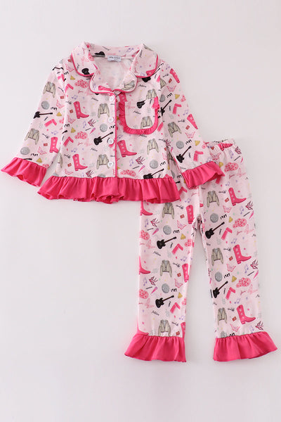 Magenta music fan mom&me pajamas set