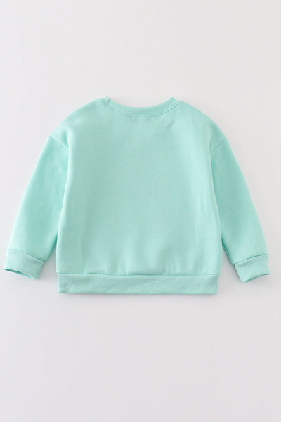 Mint nutcracker embroidery mom&me fleece sweatshirt