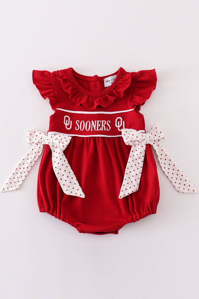 Red sooners embroidery girl bubble