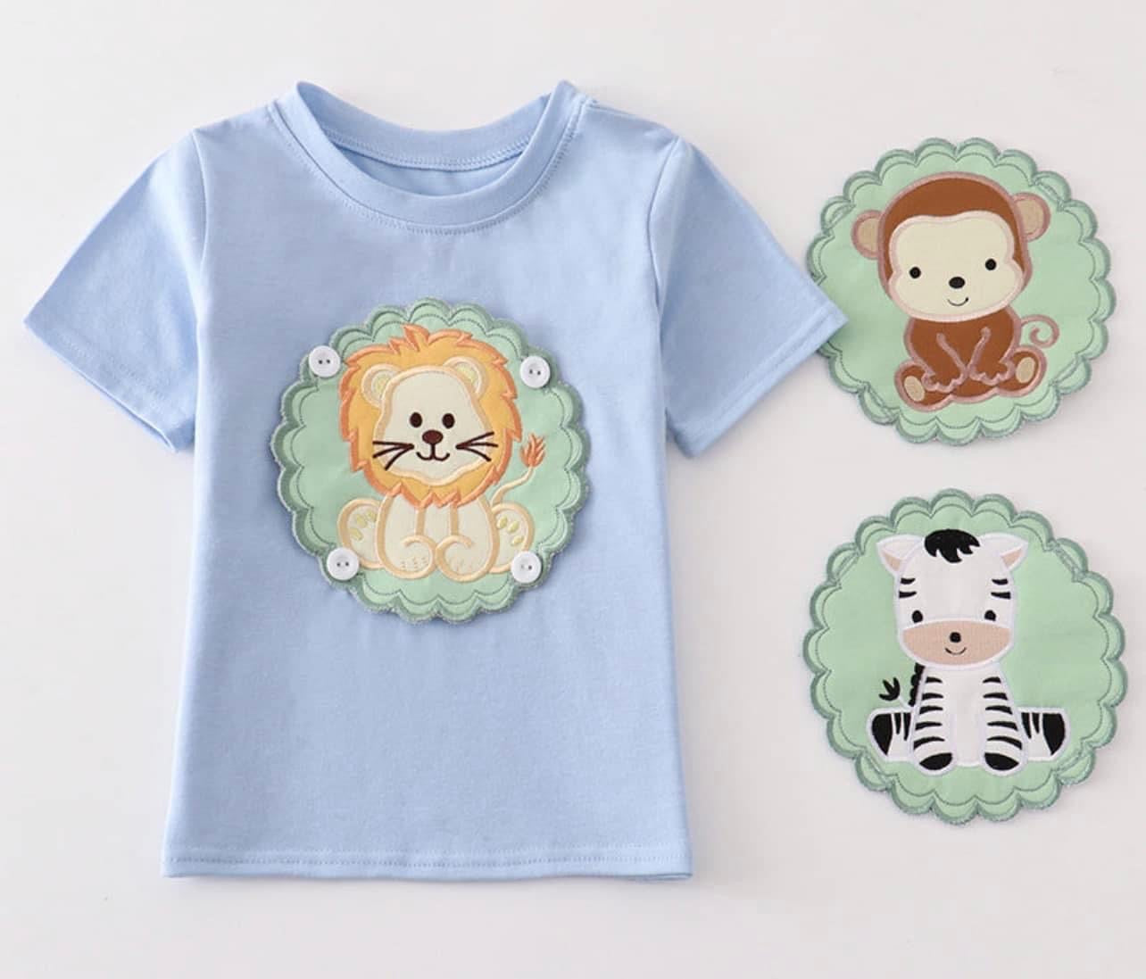 Zoo Animals Interchangeable Sibling Shirt