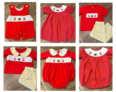 Kneeling Santa Smocked Collection