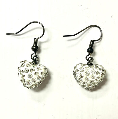 Rhinestone Heart Earrings