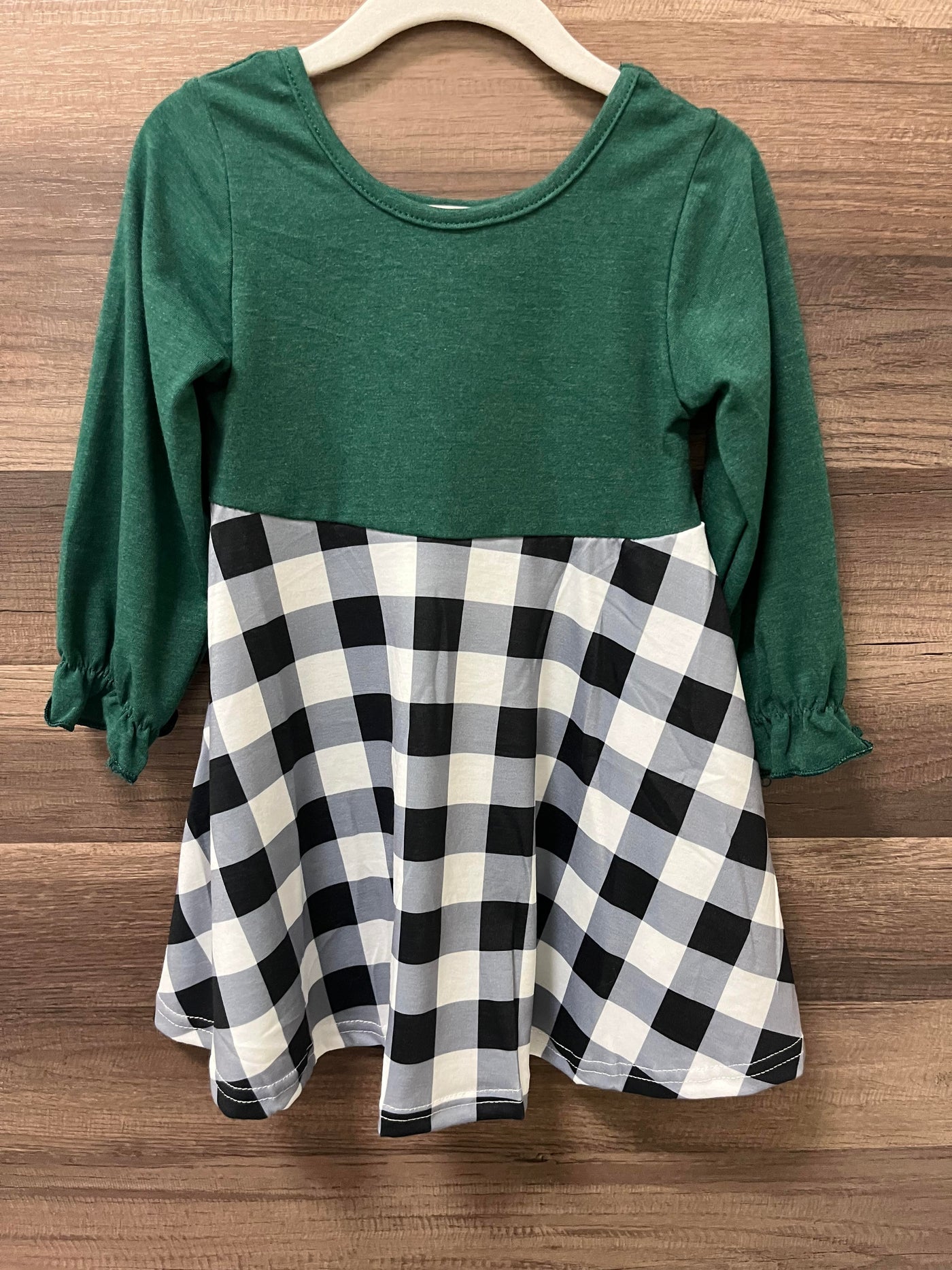 Green Buffalo Check Dress