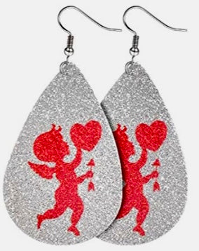 Silver Cupid Earrings