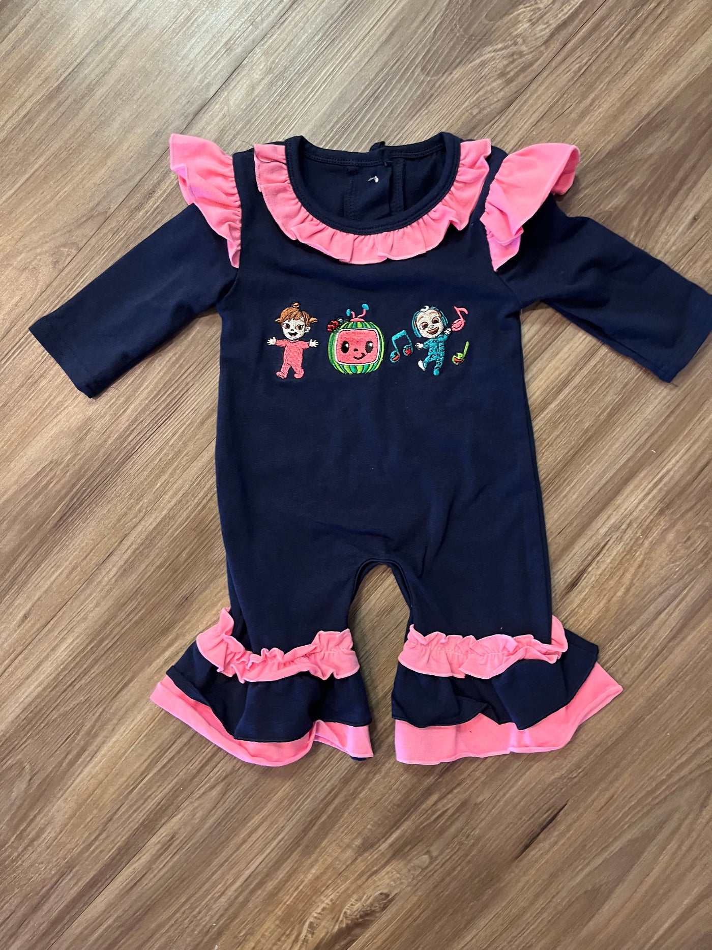 Coconut Watermelon Characters Romper