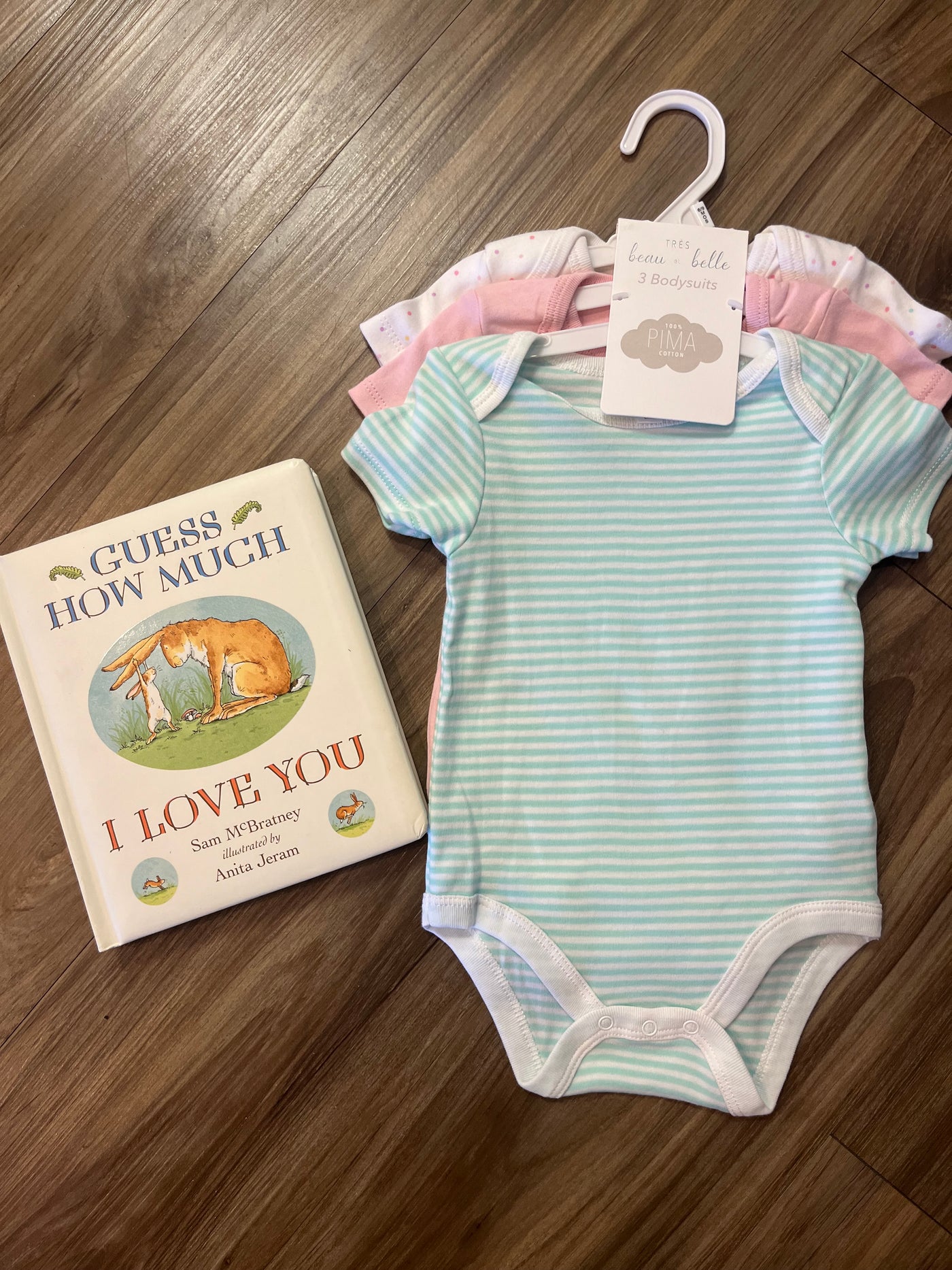 Pima Cotton Onesie - Mint Striped 3 Piece Set