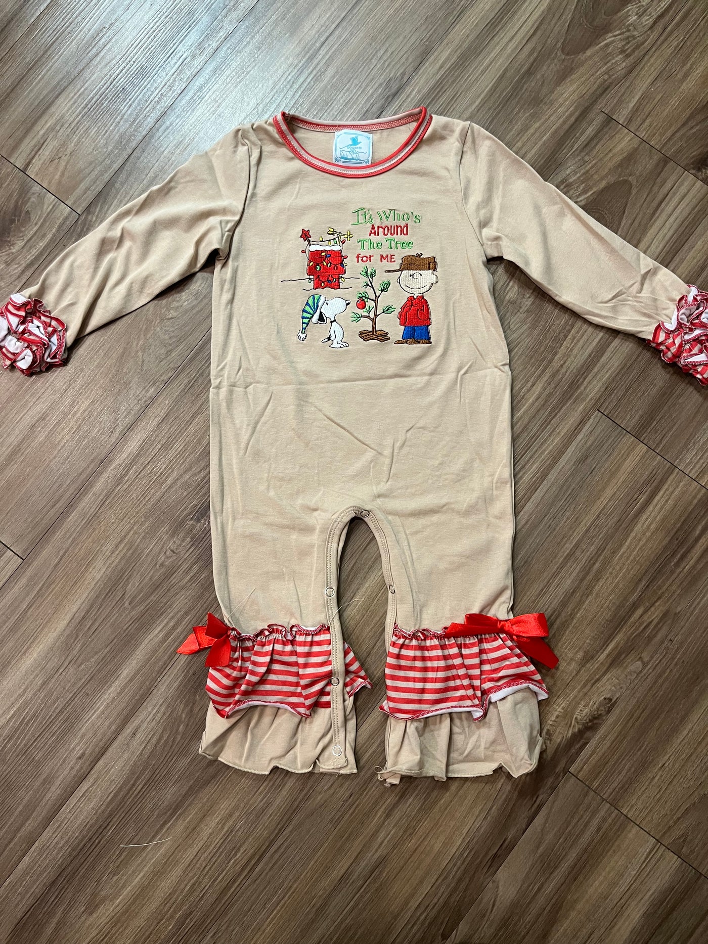 Around the Tree for Me Girl Romper