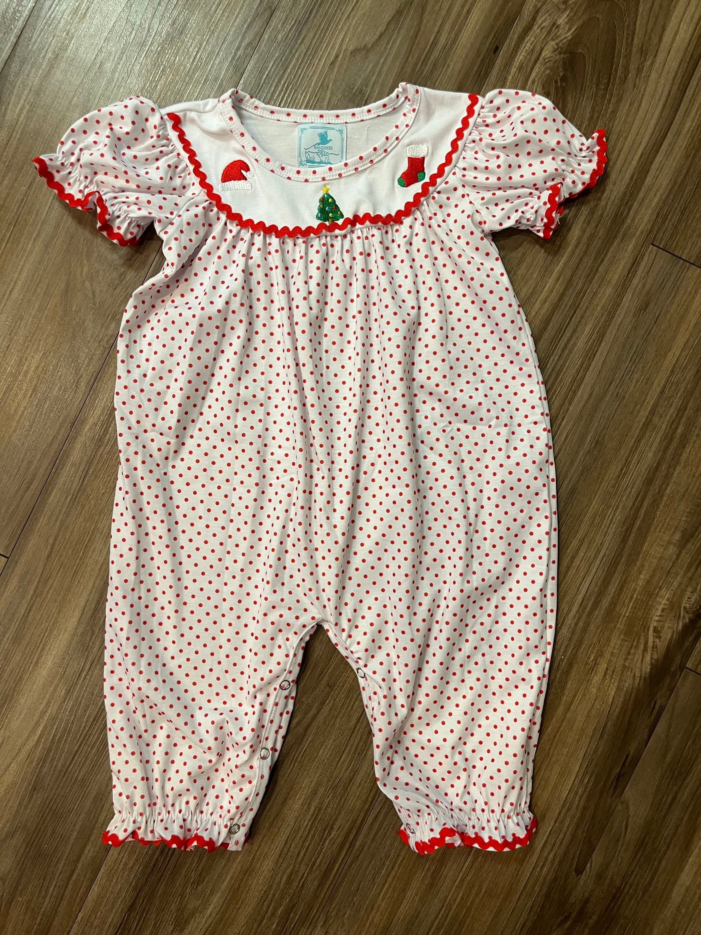 Christmas Symbols Polka Dot Romper