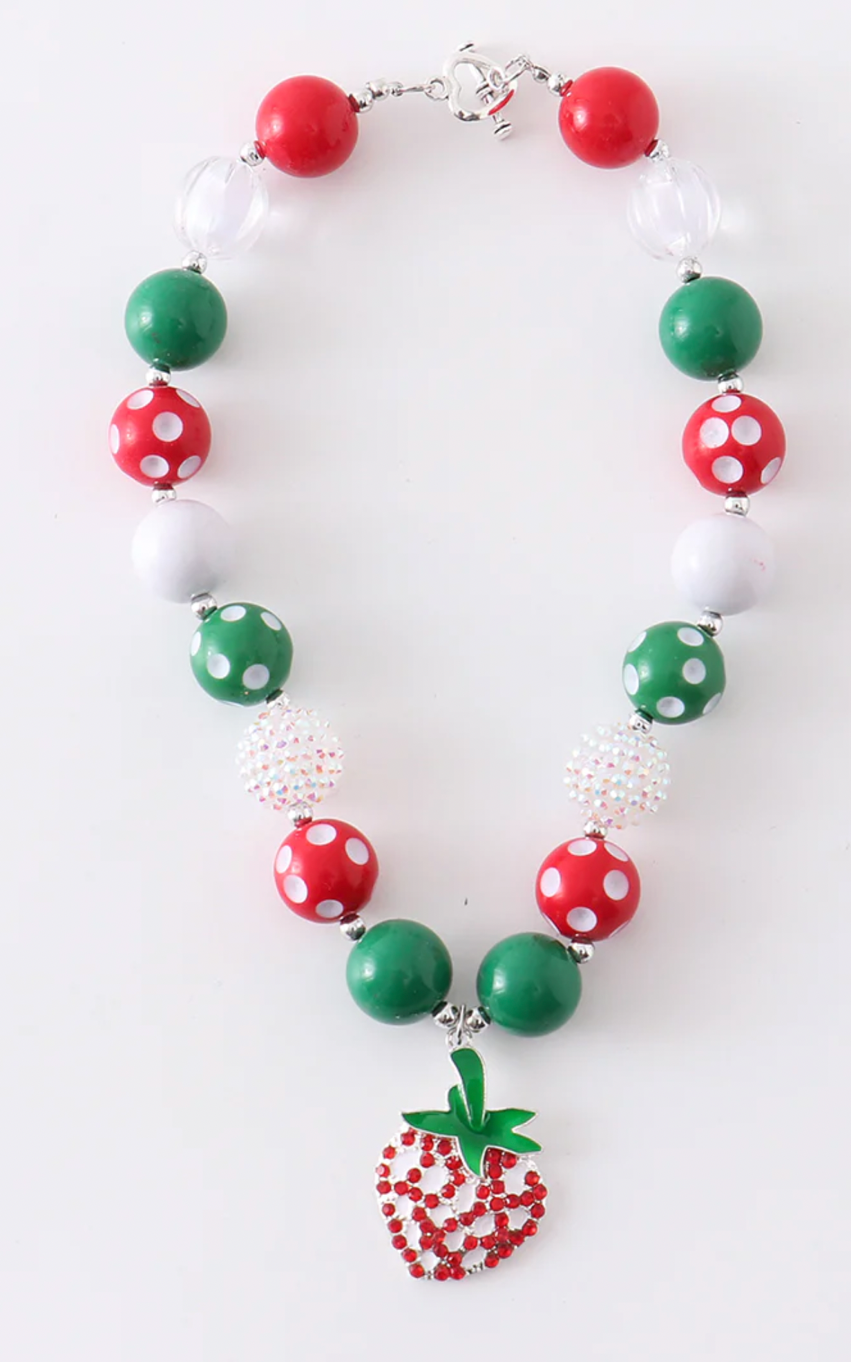 Red Strawberry Bubblegum Necklace