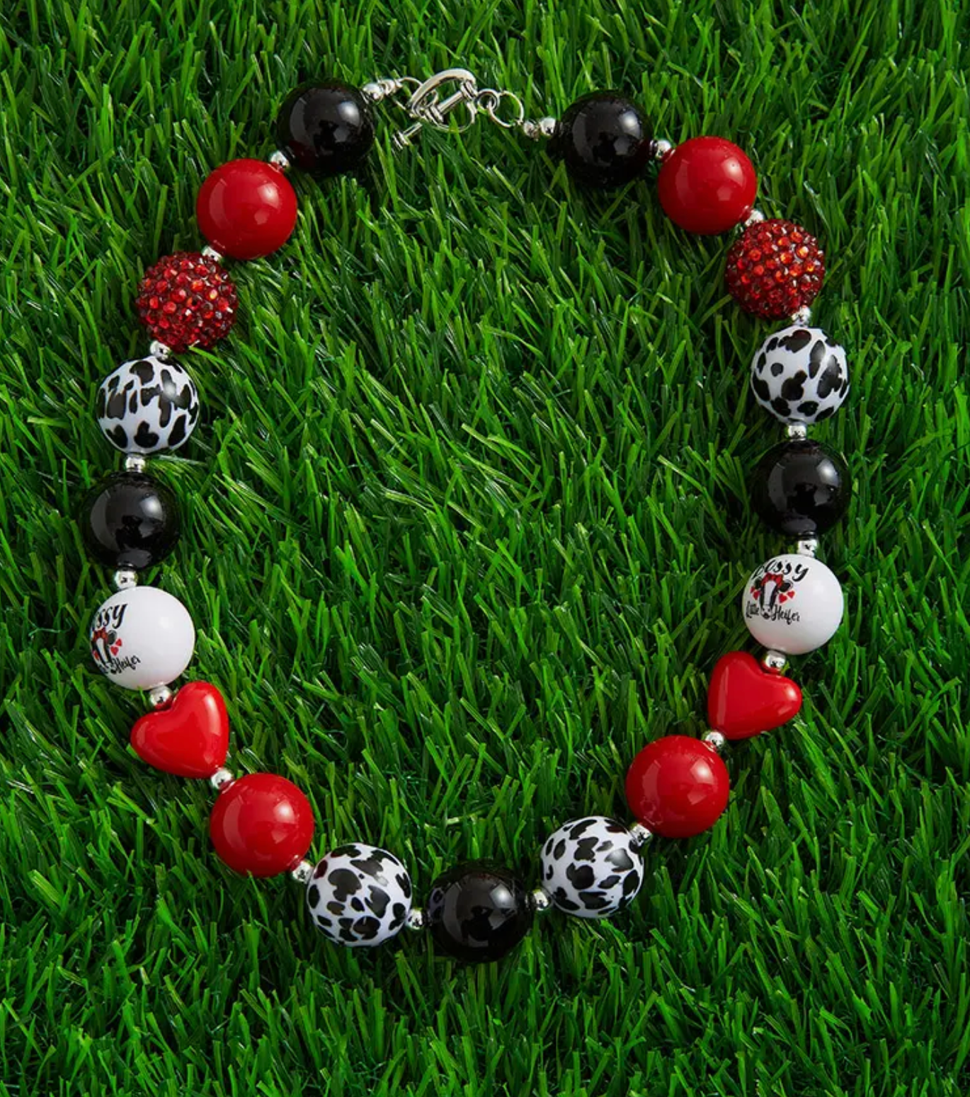 Red, Black, and Heifer Necklace