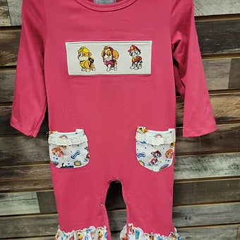 Puppy Police Girl Romper