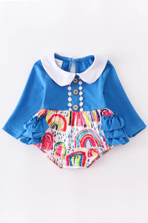 Blue Rainbow Ruffle Bubble