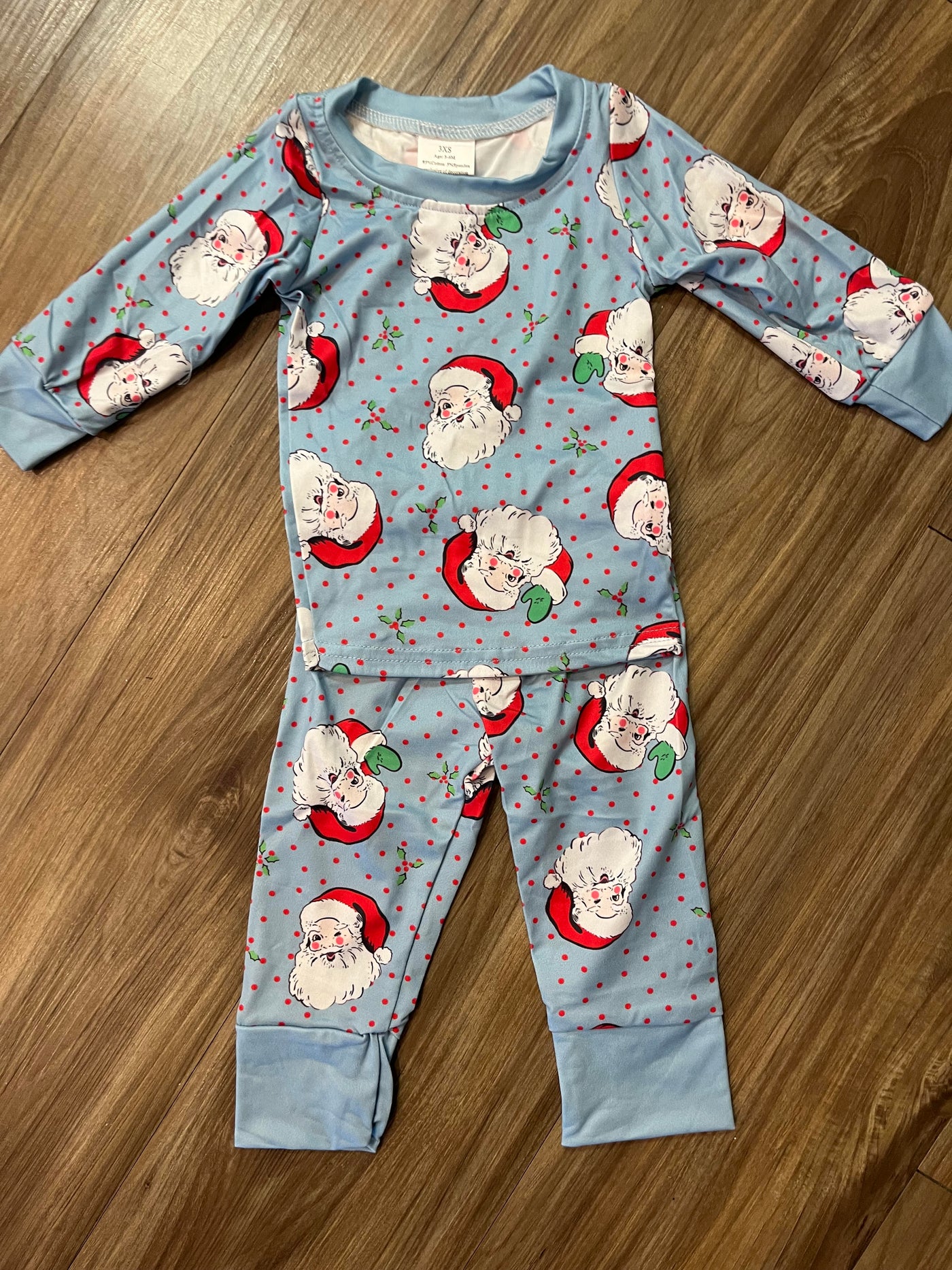 Blue Santa Pajamas