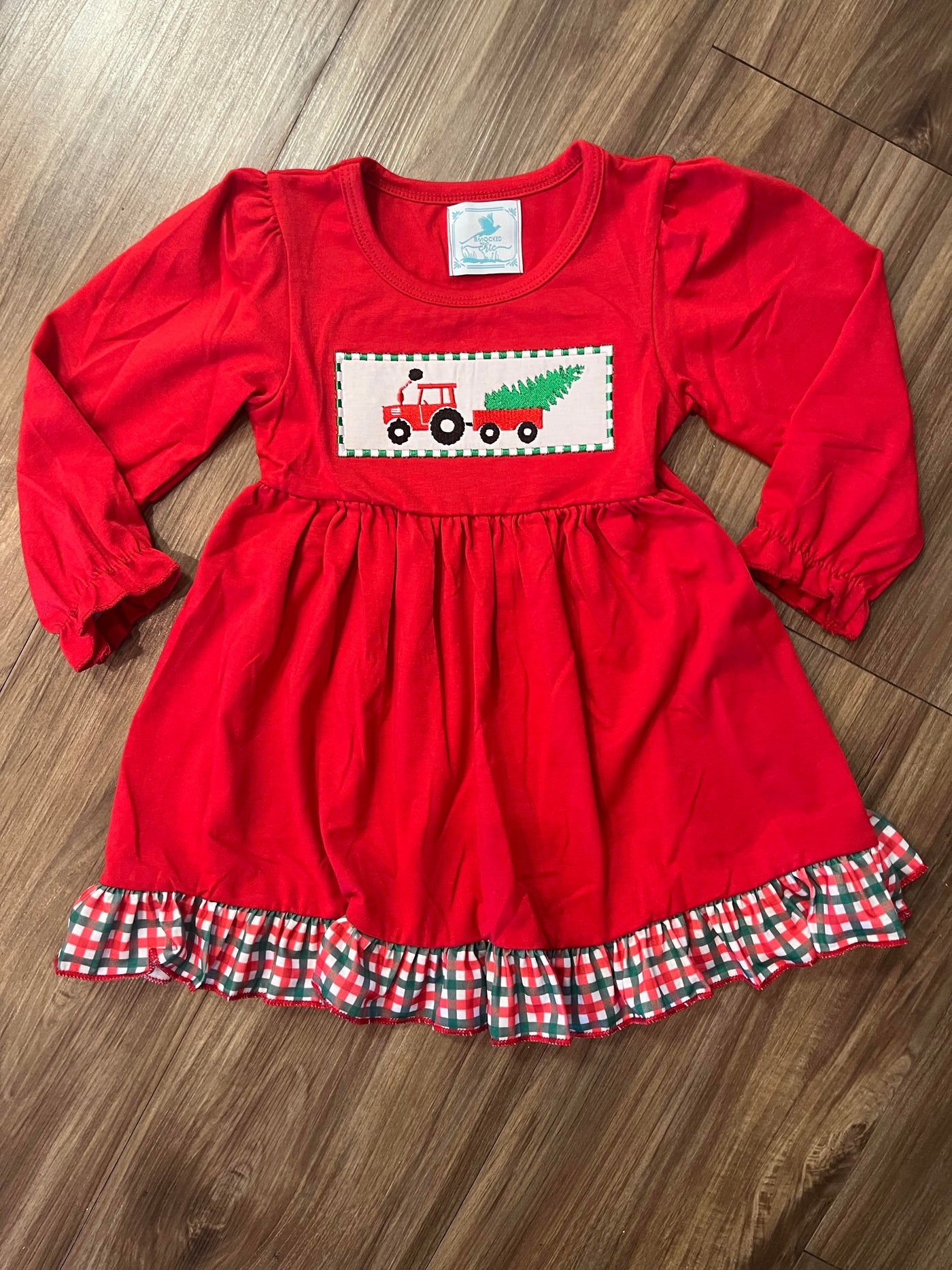 Tree Farm Tractor Dress